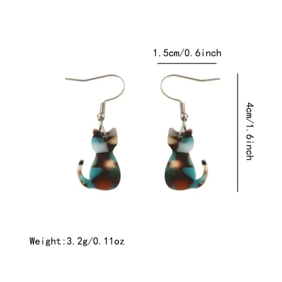 ‼️💲3 SALE‼️ Beautiful vintage inspired cat earrings! - Picture 7 of 7